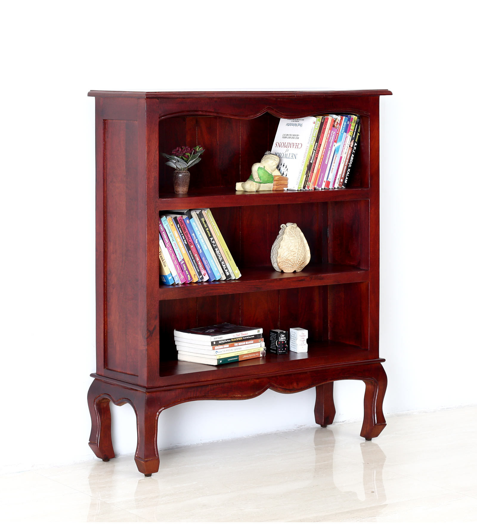 Morgan Book Shelf Cum Display Unit in Honey Oak